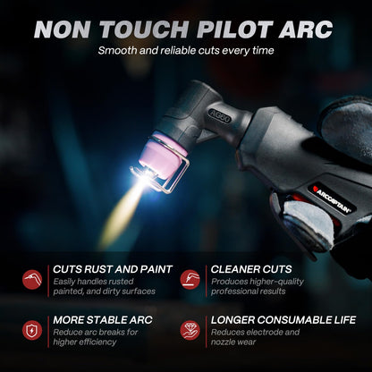 ARCCAPTAIN 55A Plasma Cutter — Dual Voltage 120/240V, Non-Touch Pilot Arc, LED Display
