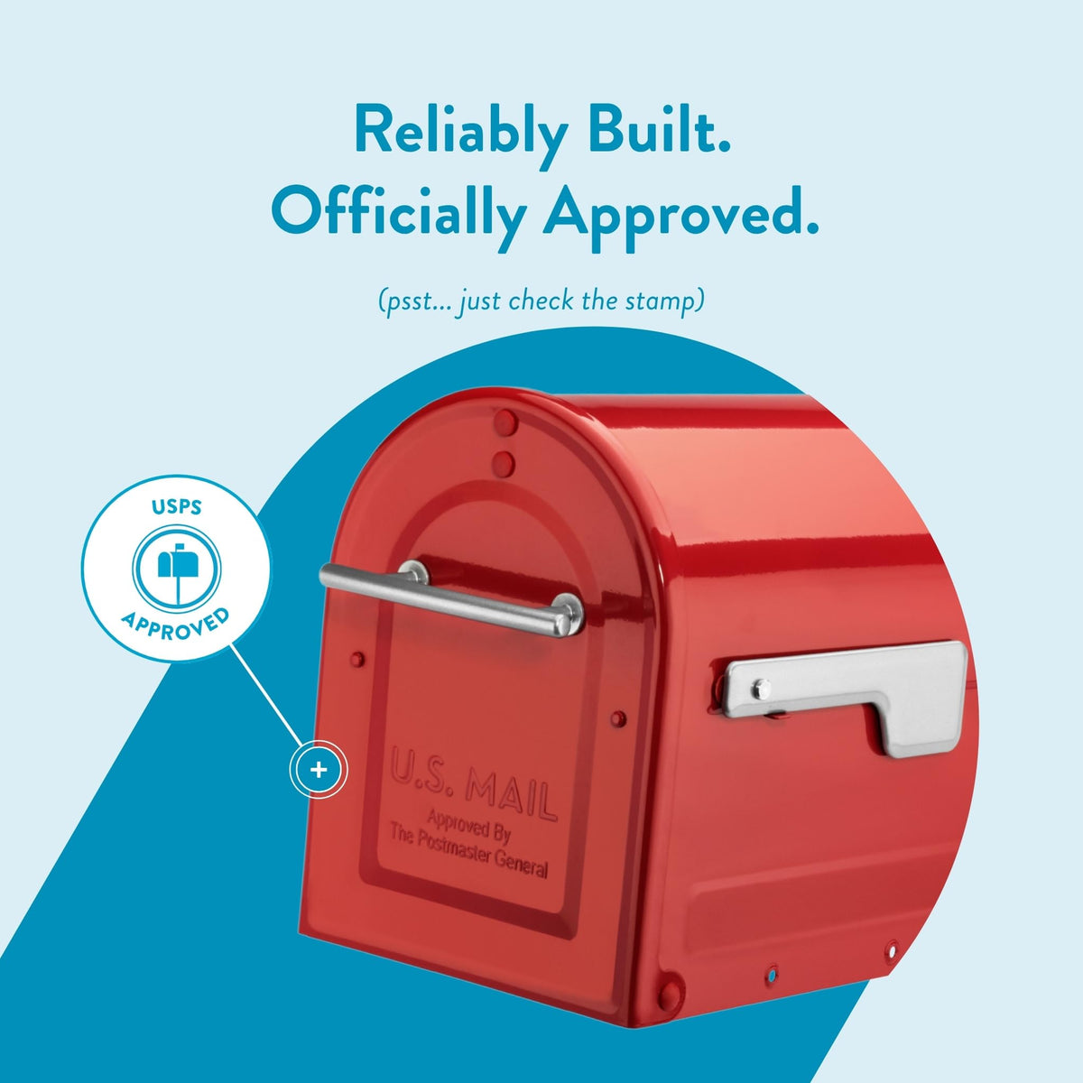 ARCHITECTURAL MAILBOXES Boulder 7900-7R-SR Red – Weatherproof Post-Mounted Mailbox