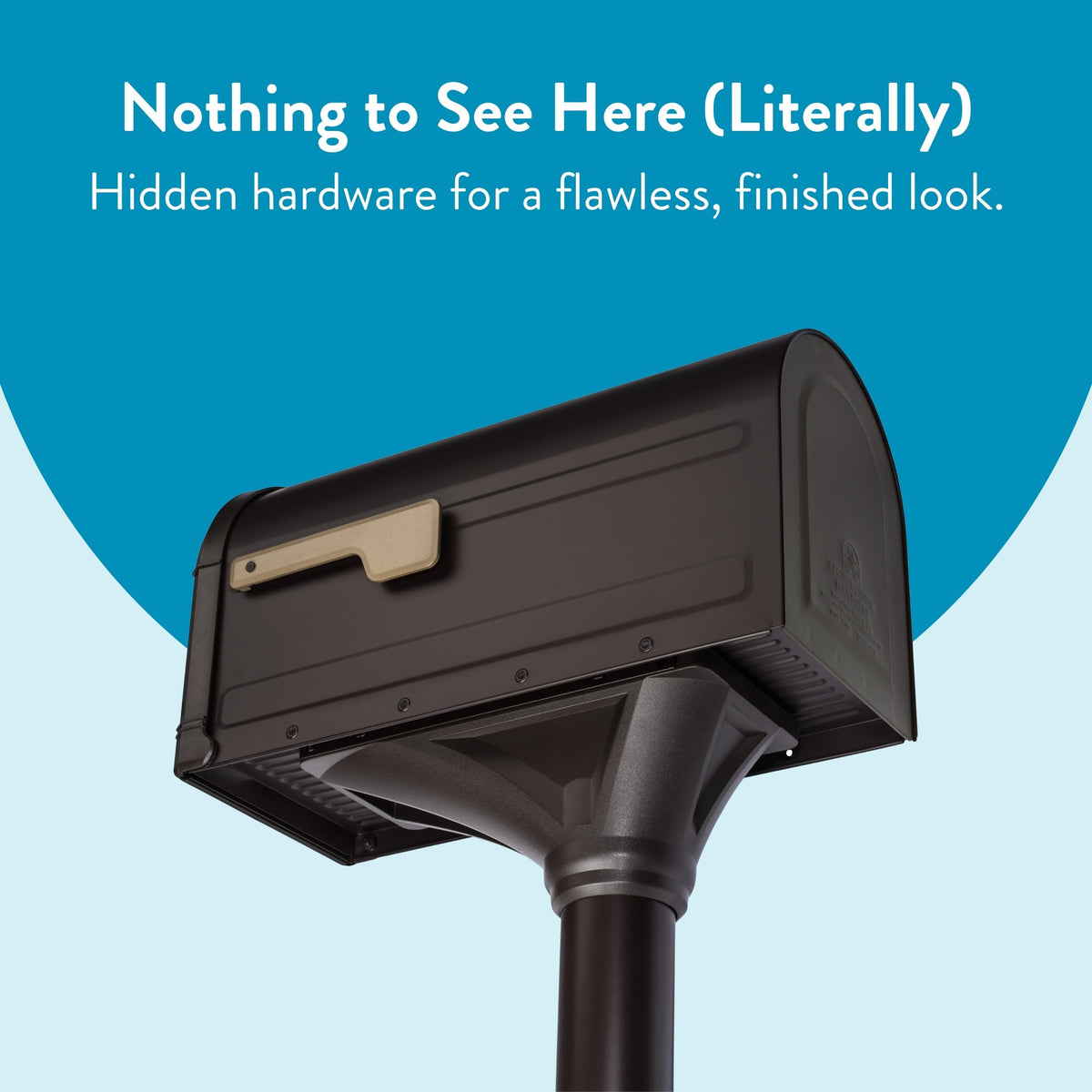 Architectural Mailboxes Roxbury Weather-Resistant Steel Mailbox with Post – Rubbed Bronze | USPS Approved
