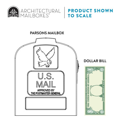 Parsons Plastic Post Mount Mailbox | USPS Approved, White, Medium Capacity | Architectural Mailboxes