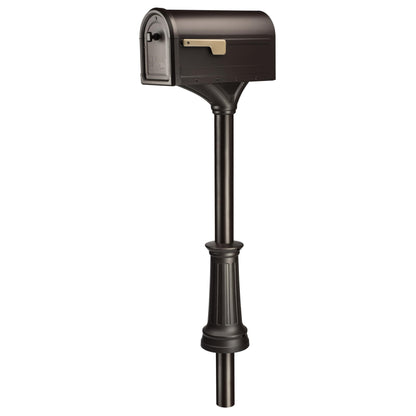 Architectural Mailboxes Roxbury Weather-Resistant Steel Mailbox with Post – Rubbed Bronze | USPS Approved