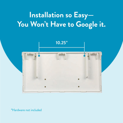 Windsor Wall-Mounted Mailbox — Rust-Proof White Plastic by Architectural Mailboxes