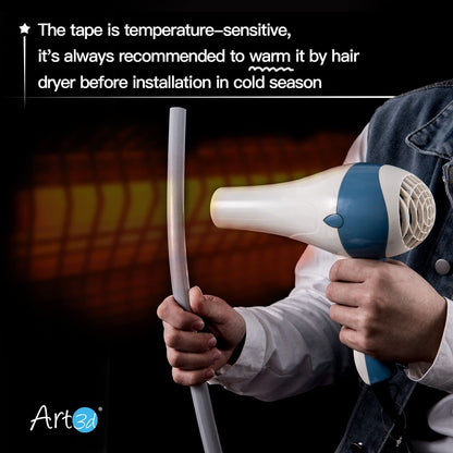 Art3d 25 ft Peel & Stick Trim for Backsplash Edge – Self-Adhesive PVC, White