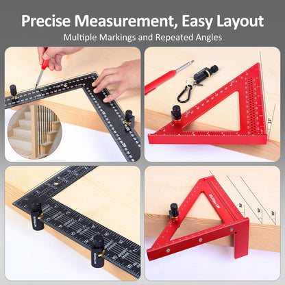 ArtyMaster Stair Gauges with Rubber Pad – Framing Square & Circular Saw Guide