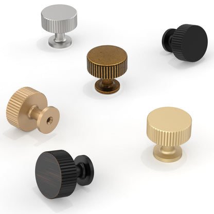 Asimerdeco 10 Pack Champagne Bronze Cabinet Knobs 28mm