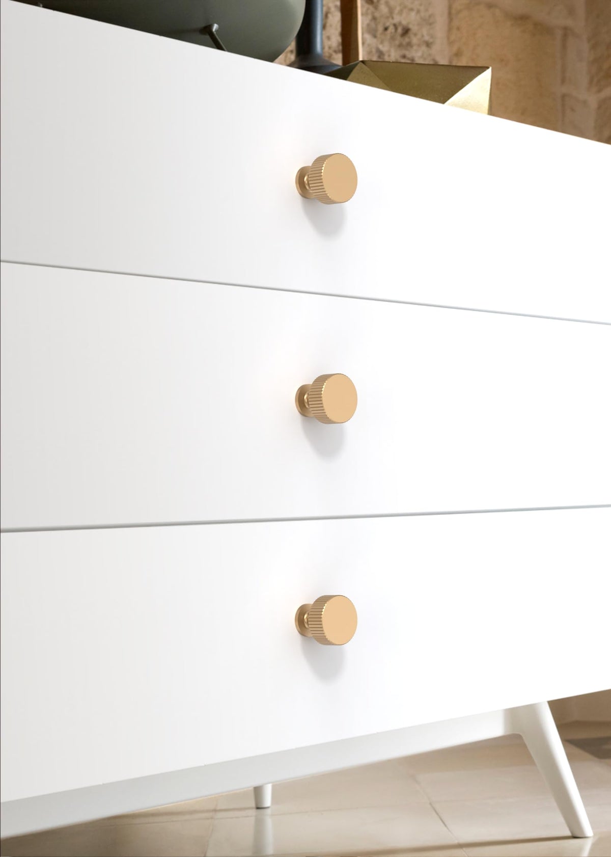 Asimerdeco 10 Pack Champagne Bronze Cabinet Knobs 28mm