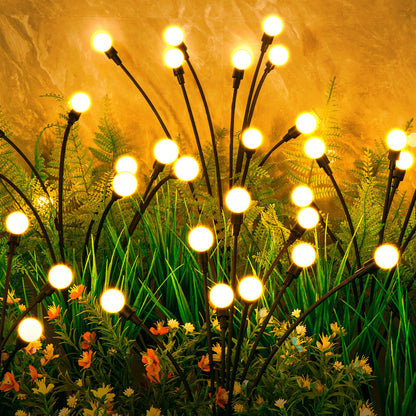 ASMAD Solar Lights Outdoor (2 Pack, 16 LEDs) – Firefly Garden Decor