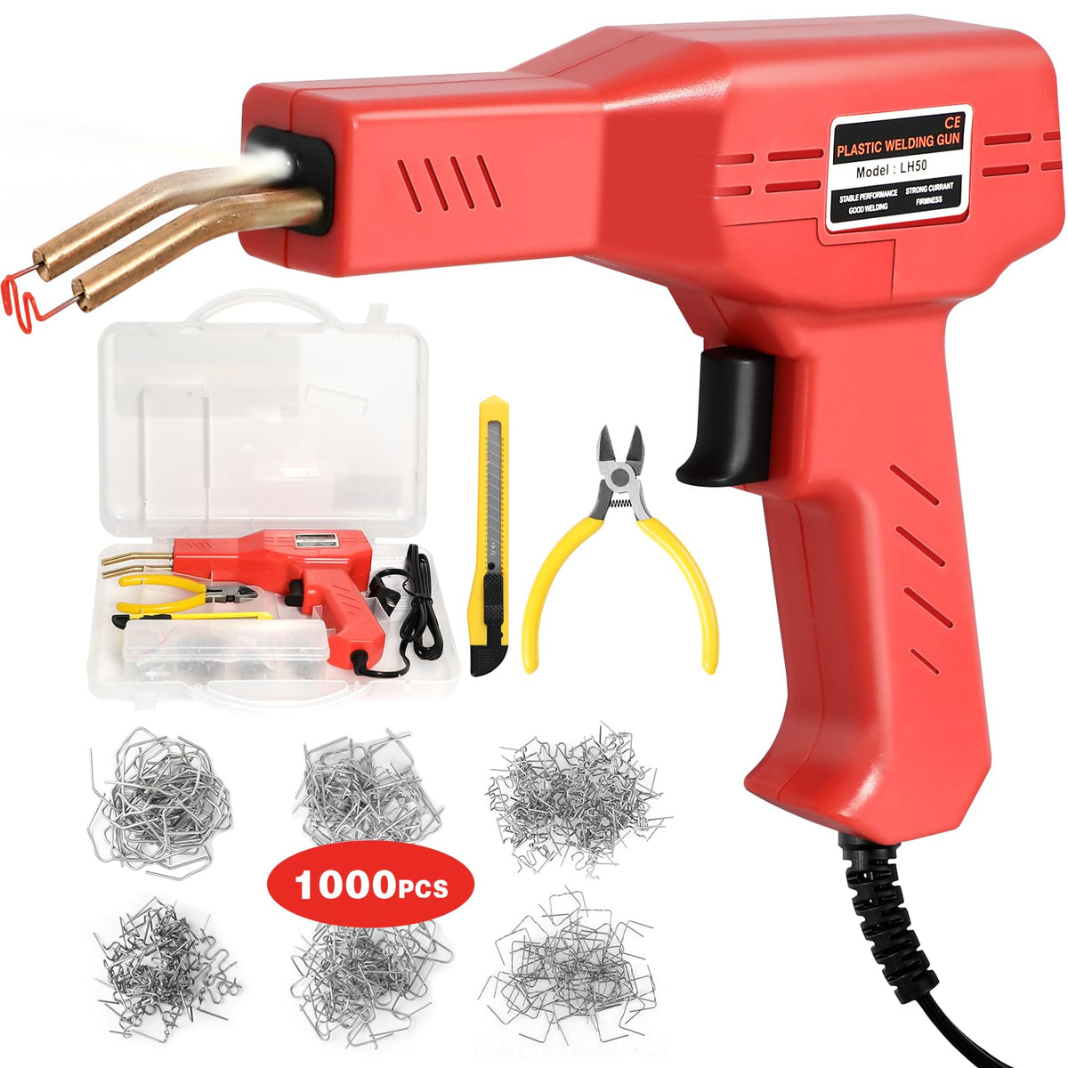 ATOLS Plastic Welder Kit – Rapid Heating, Copper Transformer, 1000 Staples