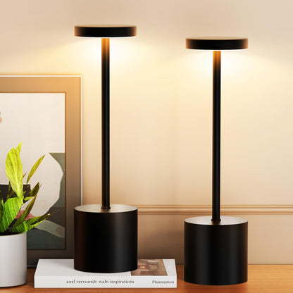 AUDLES Cordless Table Lamp Pair – 5000mAh, Touch Dimming, IP54