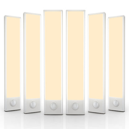AVEVA 6 Pack Wireless Under Cabinet Lights – 40 LED Motion Sensor, USB-C Rechargeable, Magnetic Mount
