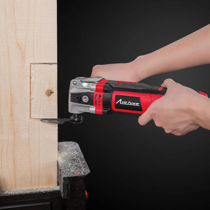 AVID POWER Oscillating Tool – 3.5-Amp, 4.5° Angle, 6-Speed, 13-Piece Kit