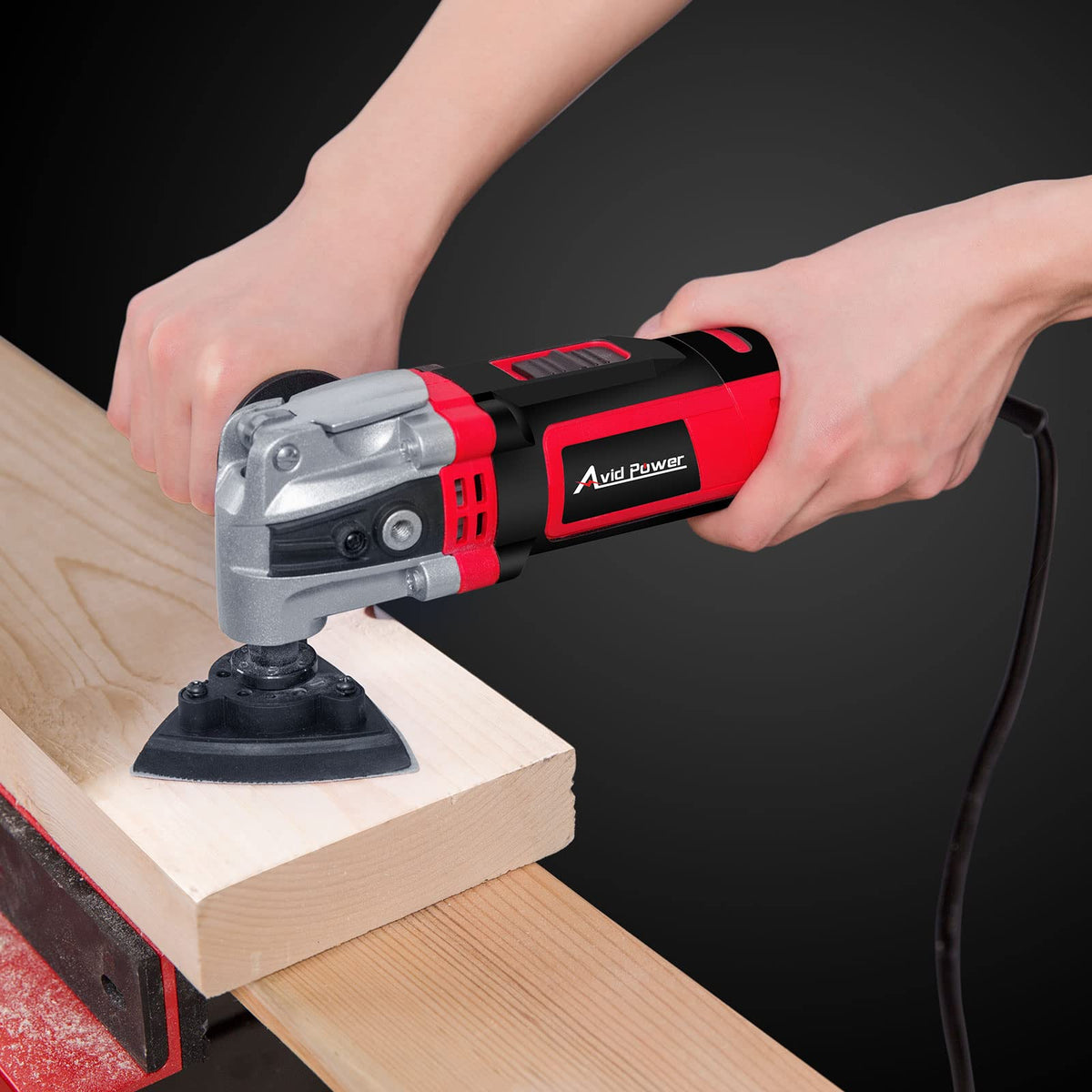 AVID POWER Oscillating Tool – 3.5-Amp, 4.5° Angle, 6-Speed, 13-Piece Kit
