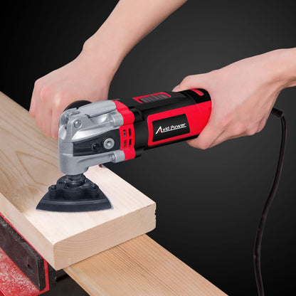 AVID POWER Oscillating Tool – 3.5-Amp, 4.5° Angle, 6-Speed, 13-Piece Kit