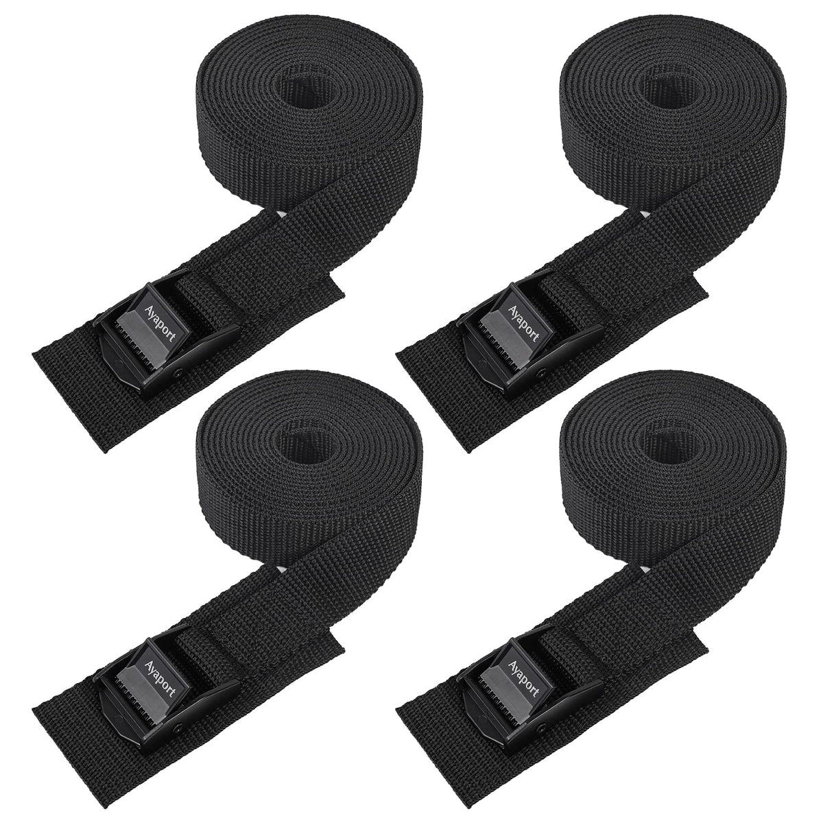 Ayaport Cam Buckle Tie-Down Straps 1in x 8ft – 4 Pack