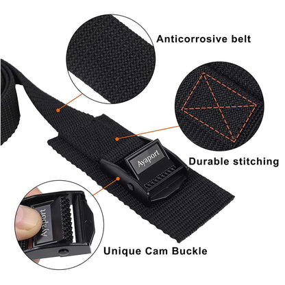 Ayaport Adjustable Cam Buckle Lashing Straps 4ft — 4 Pack Tie Down Straps