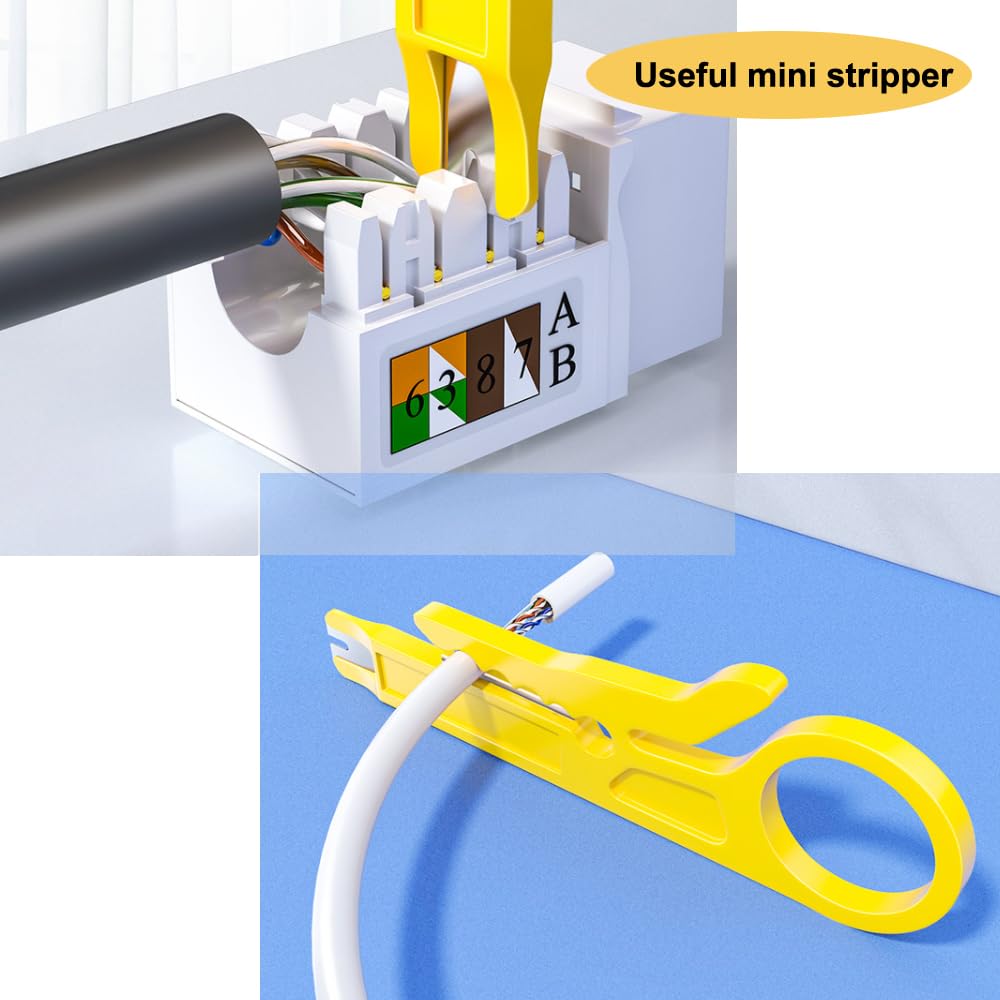 BAIDUOTOOL RJ45 Crimp Tool Kit – Pass-Through & All-In-One Ethernet Crimper with Tester
