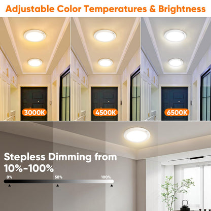 Bairth Rechargeable Motion Sensor Ceiling Light with Remote – Wireless LED, 3 Color Temps, Ultra-Thin 0.5 in