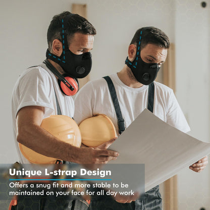 BASE CAMP M PRO Dust Mask – All-Day Comfort Reusable Respirator with L-Strap