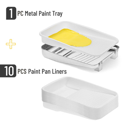 Bates Choice 9-Inch Paint Tray with 10 Disposable Liners for 9-Inch Rollers