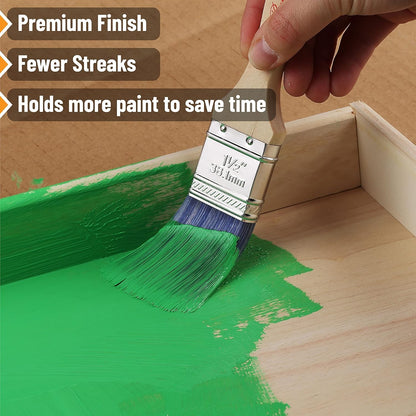 Bates Choice 2.5-Inch Angled Paint Brush Set | 12-Pack for Edging & Precision