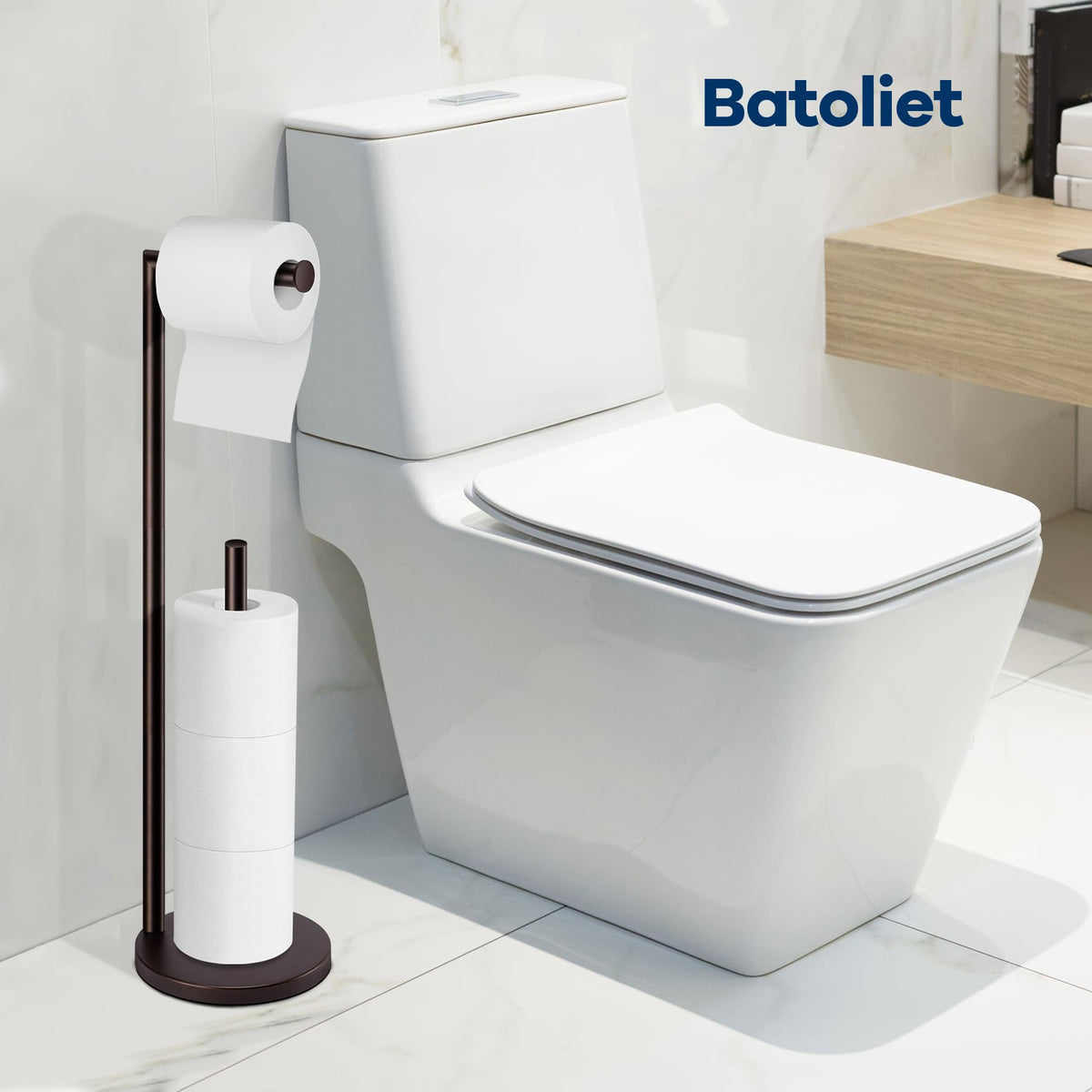 Batoliet Bronze Toilet Paper Holder Stand with Reserve — 4 Rolls