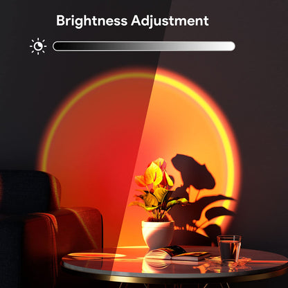 Bavcieu Sunset Lamp Projection LED Lights with Remote – Multicolor, 360° Rotation, 4 Modes