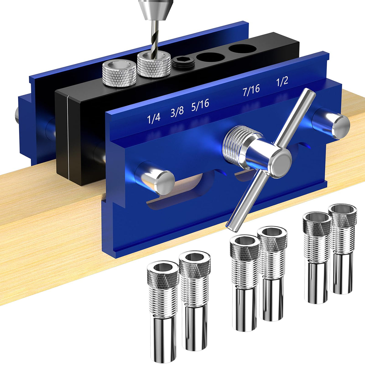 Beaiguna Self Centering Dowel Jig Kit – Premium Drill Guide for Precise Woodworking