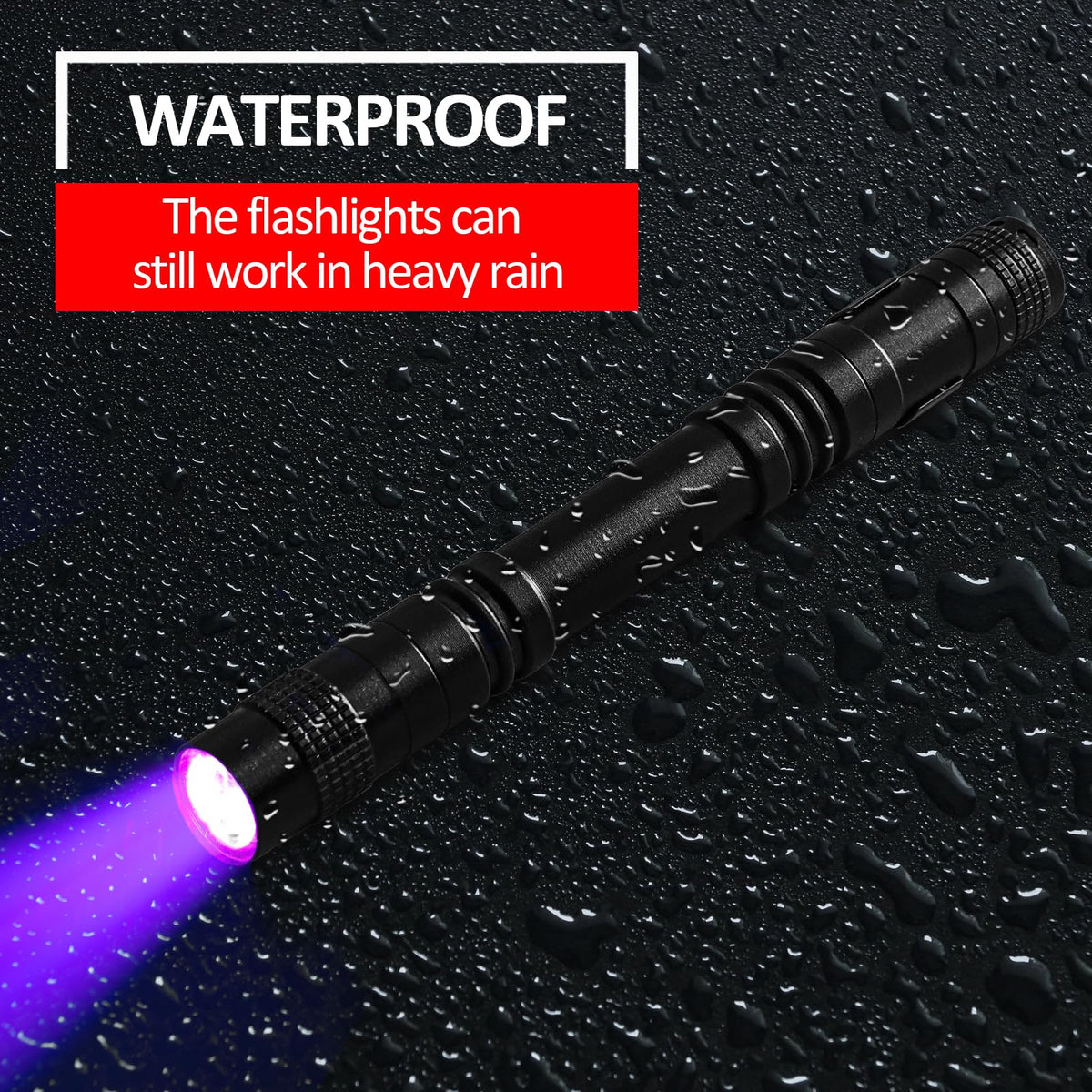 Beieverluck 10-Pack UV Blacklight Flashlight 395nm Pen Light with Clip – Detect Stains & Bed Bugs