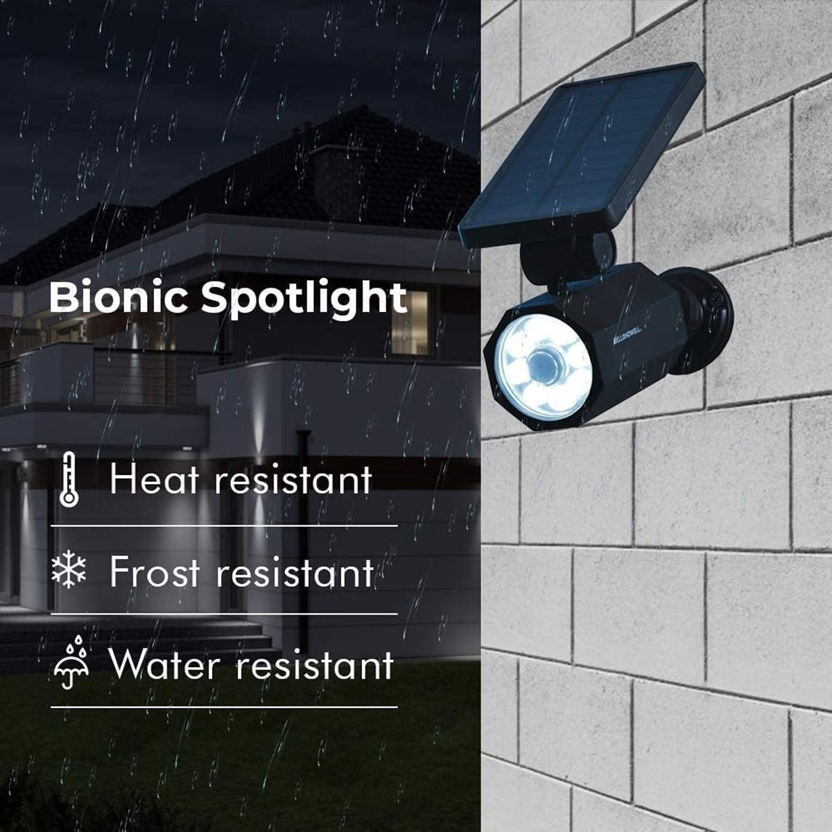Bell+Howell Bionic Spotlight Deluxe Solar-Powered Outdoor Light with Motion Sensor