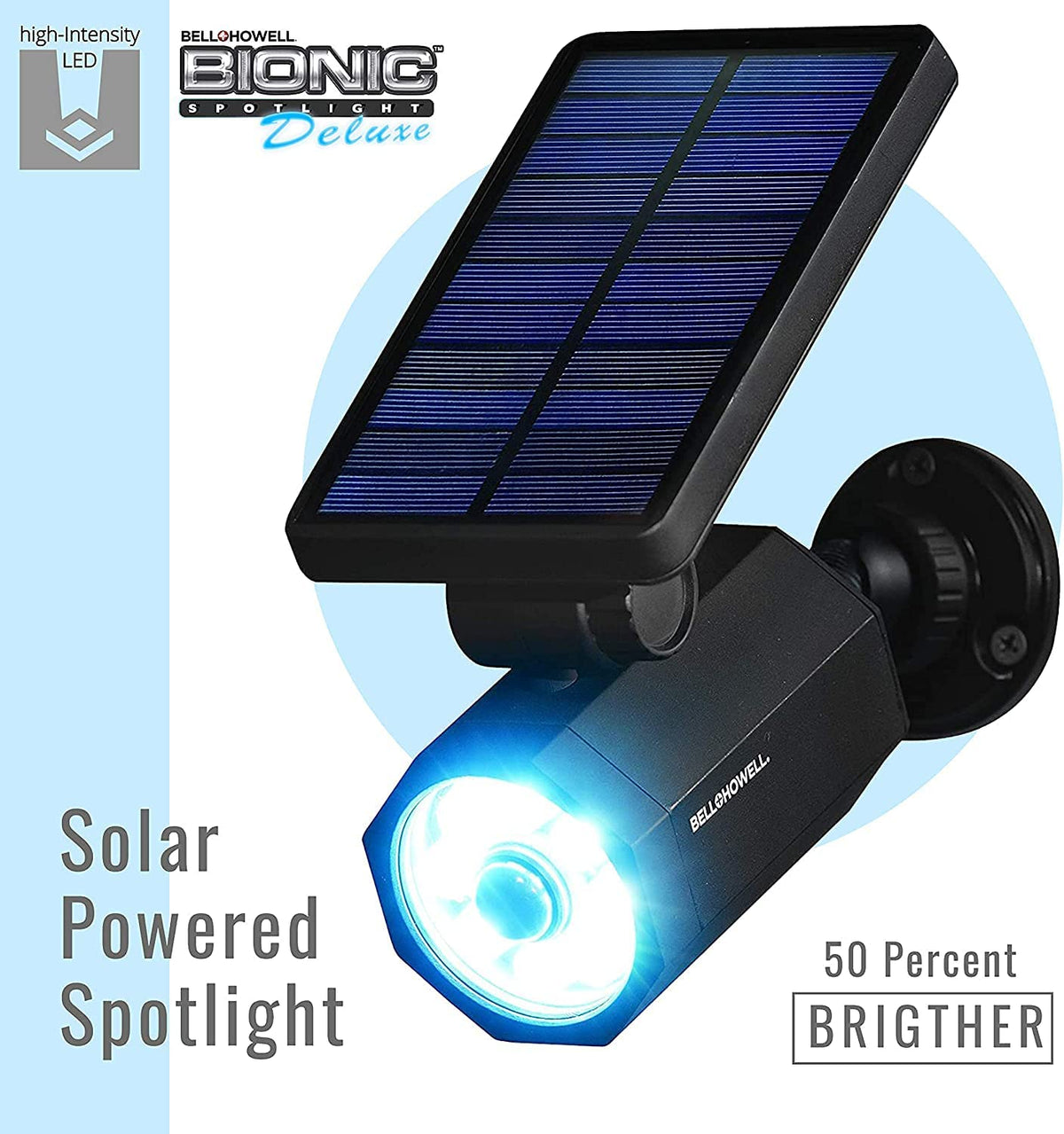 Bell+Howell Bionic Spotlight Deluxe Solar-Powered Outdoor Light with Motion Sensor