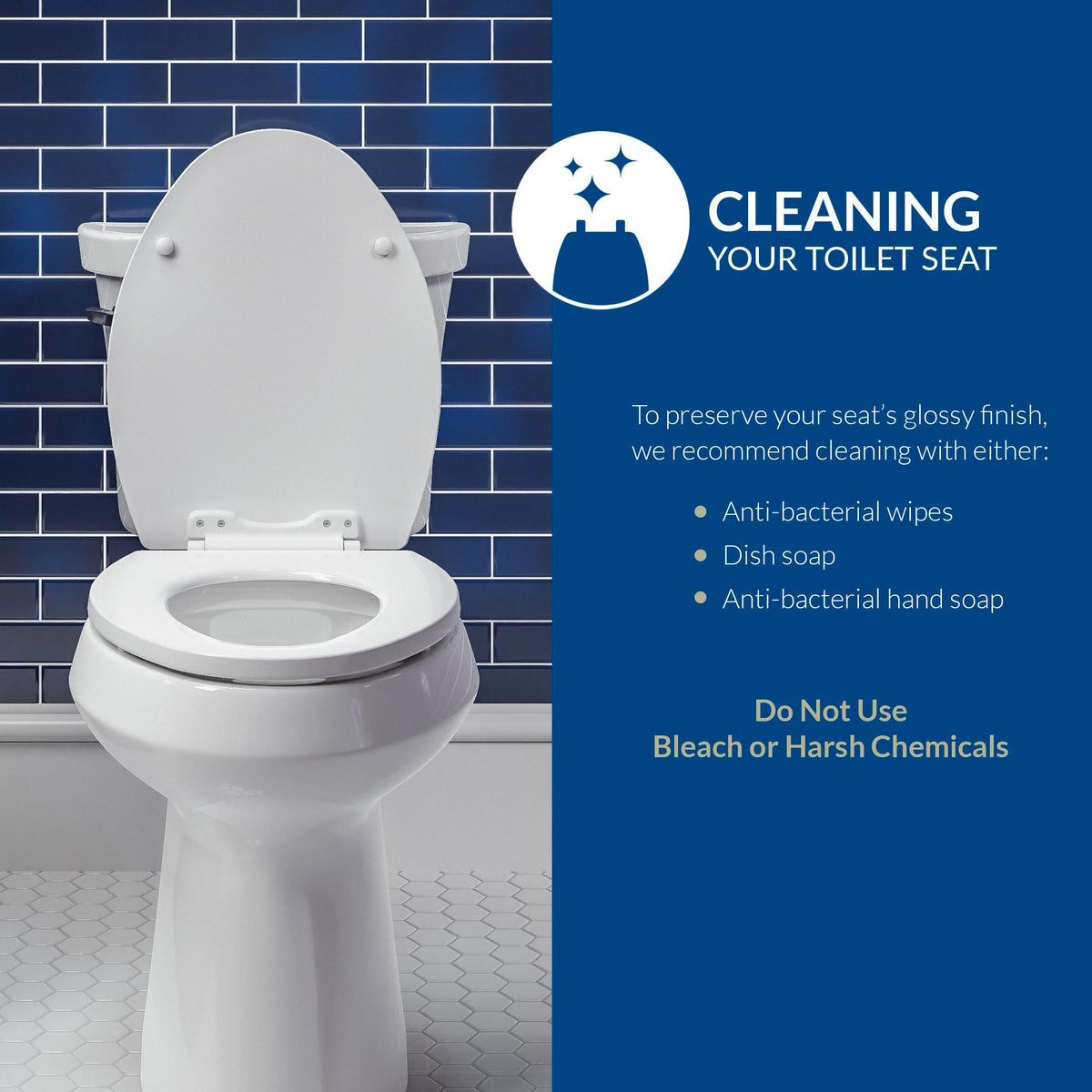 Bemis 1400TTA Economy Durable Wood Toilet Seat – Elongated, Made in USA, White