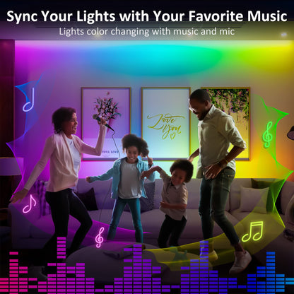 Benreom 3 Pcs RGB Under Cabinet Lights Kit | Smart App & Remote, Dimmable LED Bars