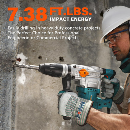 Berserker 1-9/16 SDS-Max Heavy Duty Rotary Hammer Drill – 13 Amp, 3 Modes, Vibration Control