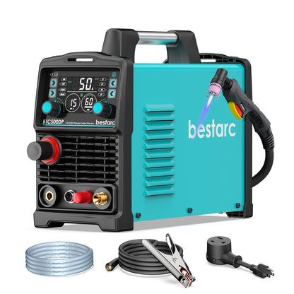 Bestarc Pilot Arc Plasma Cutter 50A – Dual Voltage 110/220V, LED Display, Air Sensor