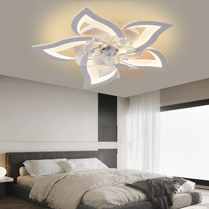Bevenus Low Profile Ceiling Fan with Lights – Flower-Shape Design, Remote & App Control, 6-Speed 110V