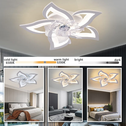 Bevenus Low Profile Ceiling Fan with Lights – Flower-Shape Design, Remote & App Control, 6-Speed 110V