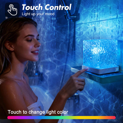 Bgmonster Rechargeable Shower Light – 16-Color Ocean Wave Projector with Remote