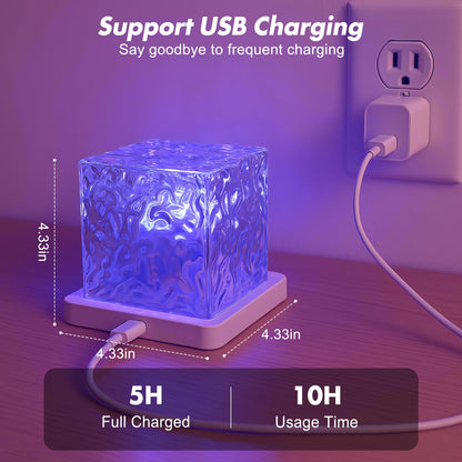 Bgmonster Rechargeable Shower Light – 16-Color Ocean Wave Projector with Remote