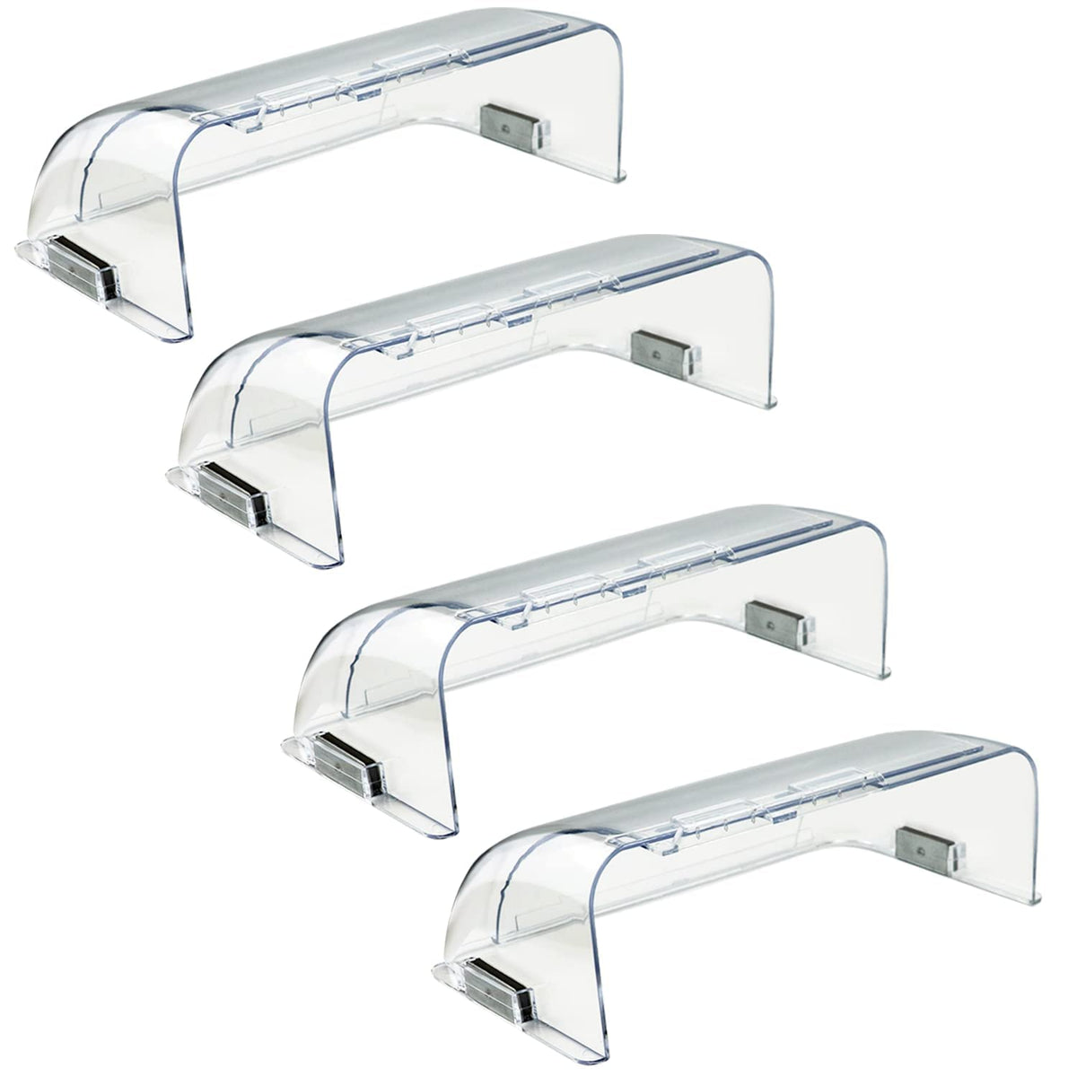 Binazon Magnetic Vent Deflector 9-14in | 4 Pack Clear – Adjustable Vent Covers for Vents, Walls, Floors, Ceilings