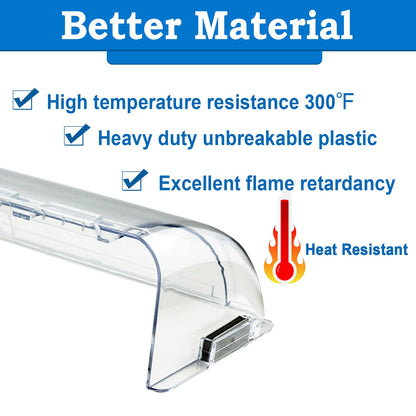 Binazon Magnetic Vent Deflector 9-14in | 4 Pack Clear – Adjustable Vent Covers for Vents, Walls, Floors, Ceilings