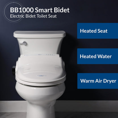 Bio Bidet Bliss BB1000 Electric Bidet Seat – Warm Water, Heated Seat, Air Dryer, Remote