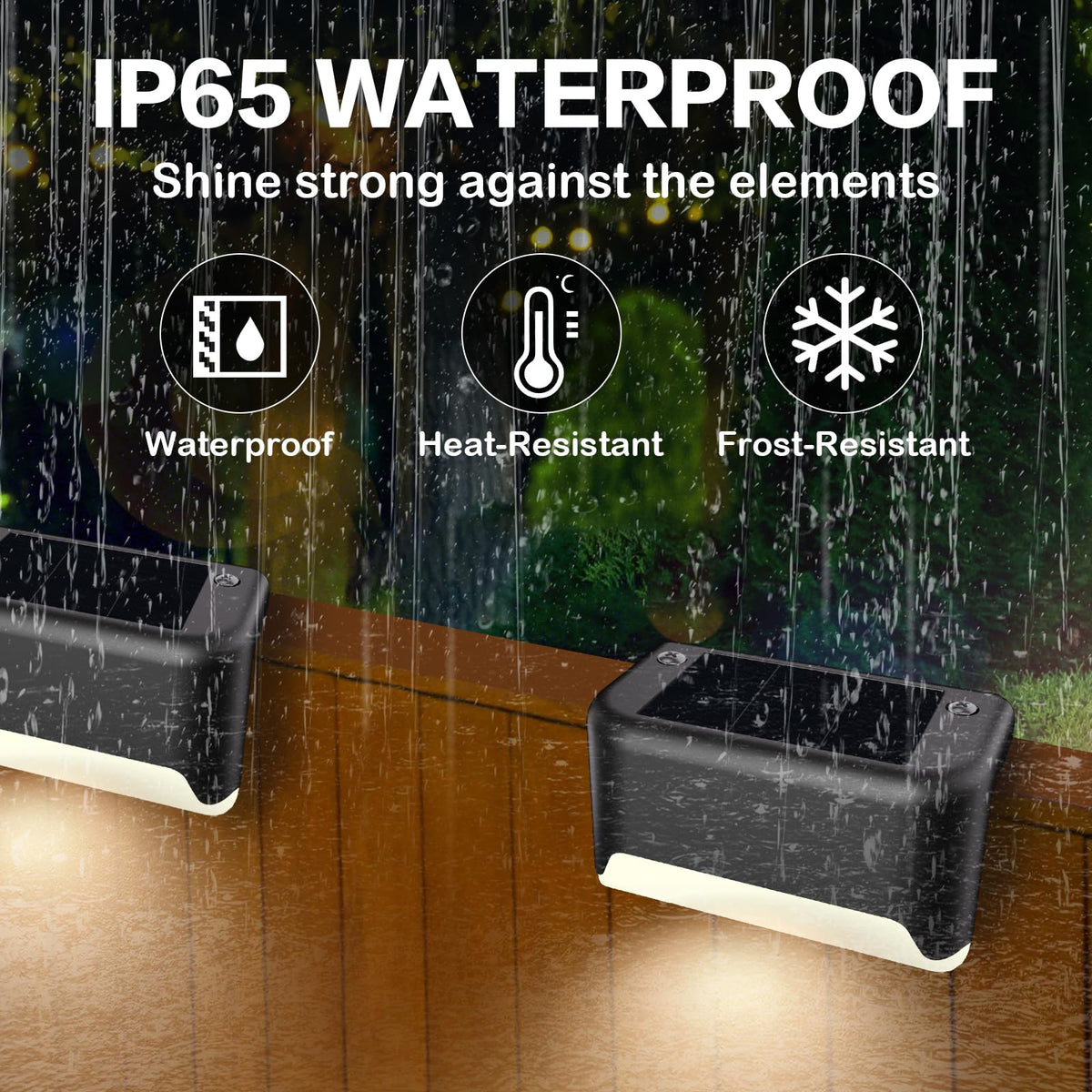 BKBB PPBB Solar Deck Lights – 20 Pcs Outdoor LED Step Lights, Waterproof & Easy Install