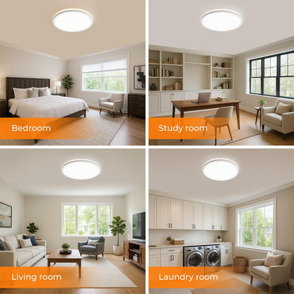 BLNAN LED Flush Mount Ceiling Light – 12-Inch, 24W, 3000K/4000K/5000K, Ultra-Thin, Hardwired