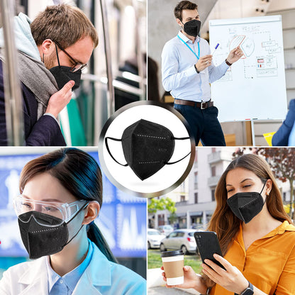 BLScode KN95 Face Masks 60 Pack – 5-Layer, Breathable, Individually Wrapped
