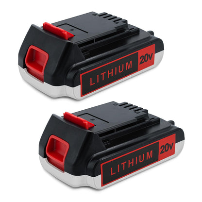 Bmcot 2-Pack 20V Replacement Battery – 4.0Ah for Black & Decker LBXR20/LBX20