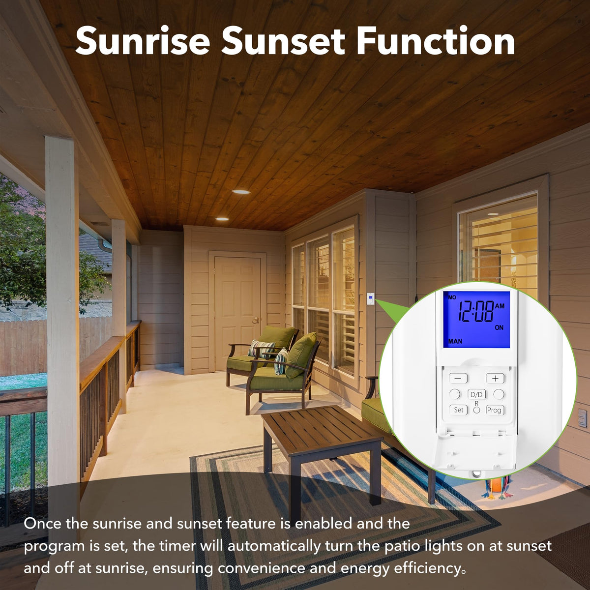 BN-LINK 7 Day Programmable Astronomical Timer Switch for Lights | Dusk-to-Dawn Indoor Timer