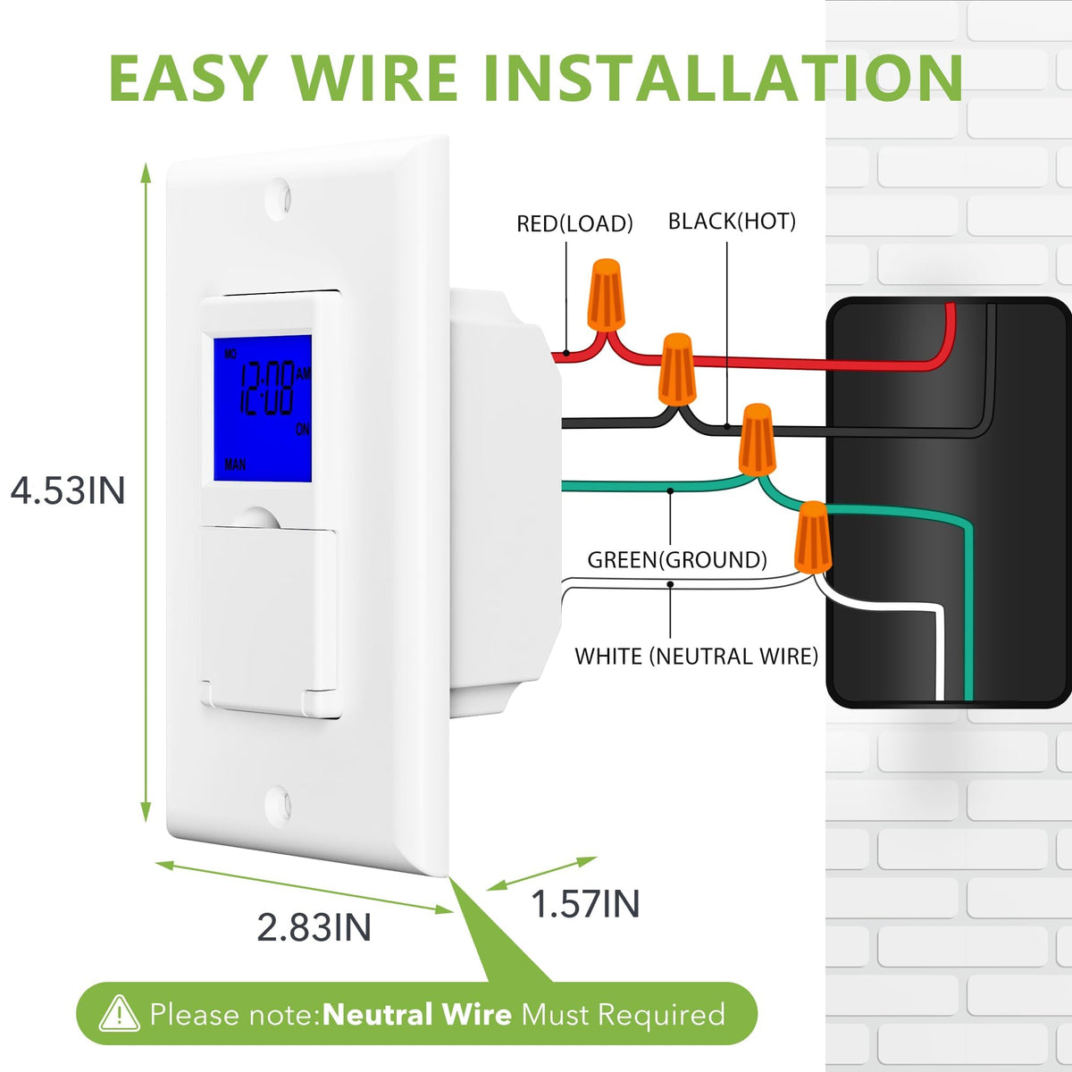BN-LINK 7 Day Programmable Astronomical Timer Switch for Lights | Dusk-to-Dawn Indoor Timer