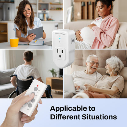 BN-LINK Wireless Remote Outlet Kit – 3 Outlets + 1 Remote, 100ft Range, 1200W, ETL & FCC Certified