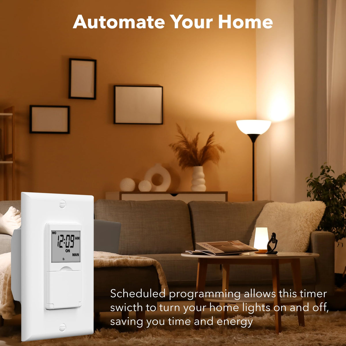 BN-LINK 7-Day Programmable In-Wall Timer Switch – Lights, Single Pole & 3-Way
