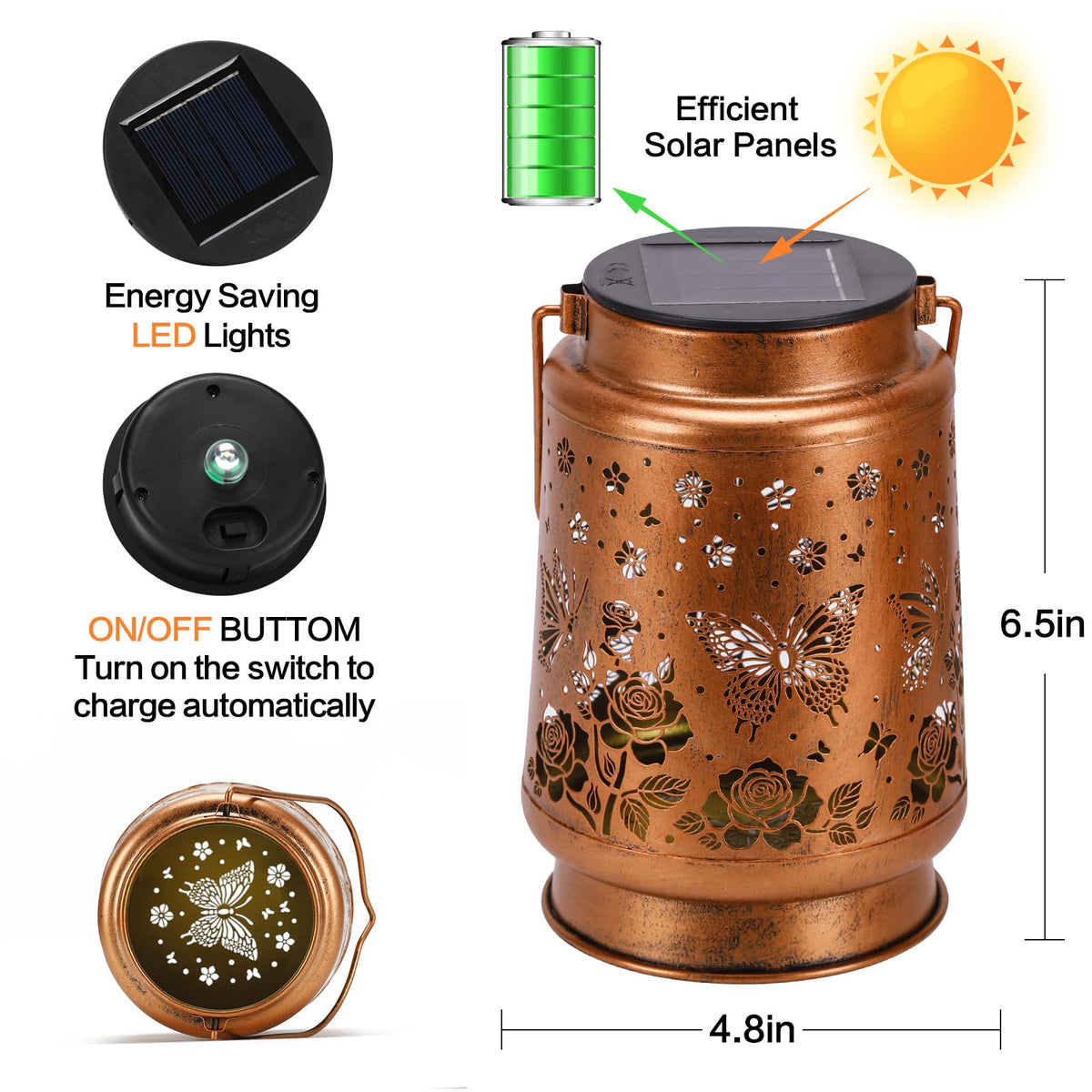 BODEVEDOB Butterfly Solar Lanterns - Outdoor Waterproof Garden Decor & Gifts